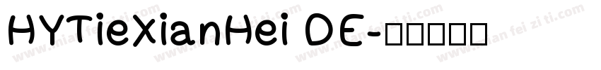 HYTieXianHei DE字体转换